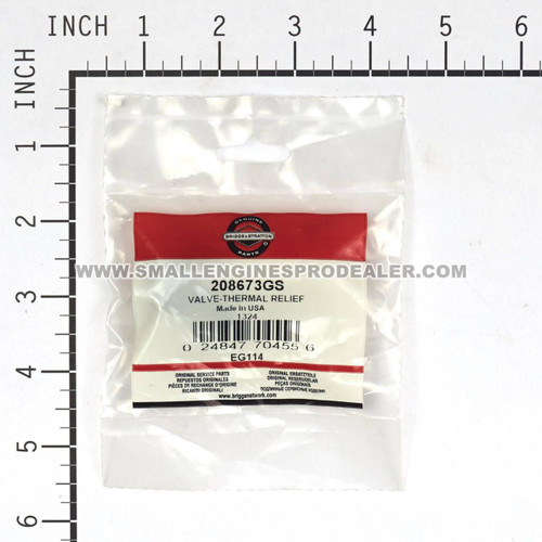 BRIGGS & STRATTON VALVE-THERMAL RELIEF 208673GS - Image 4