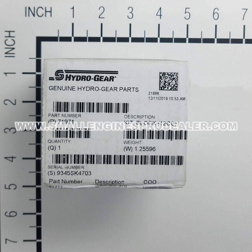 HYDRO GEAR 71971 - KIT BLOCK 12CC - Image 6