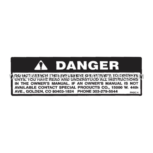 S52020400 - PART SPLITTER DECAL DANGER OWN - OREGON - Image 1 