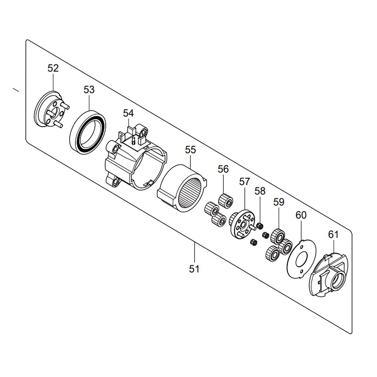 MAKITA 123935-9 - GEAR ASSEMBLY H DFT085F - Authentic OEM part
