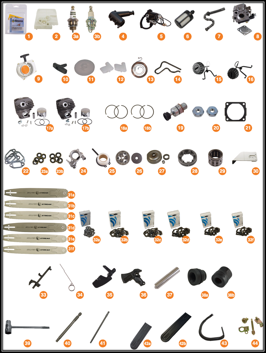 CHAPA de CADENA Motosierra Stihl 024 026 028 032 MS240 MS260