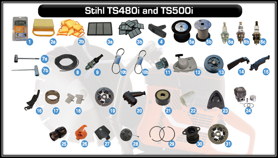 aftermarket parts for stihl ts480i and stihl ts500i