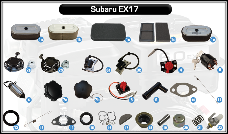 Replacment parts for SUBARU EX17