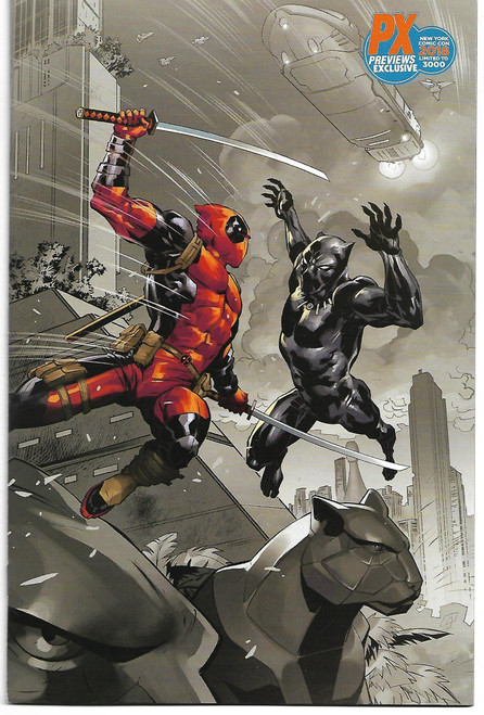 NYCC 2018 BLACK PANTHER VS DEADPOOL #1 (OF 5) BENJAMIN VAR (MARVEL 2018)