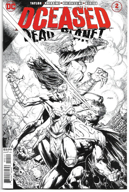 DCEASED DEAD PLANET #2 (OF 6) 2ND PTG DAVID FINCH B&W VAR (DC 2020)