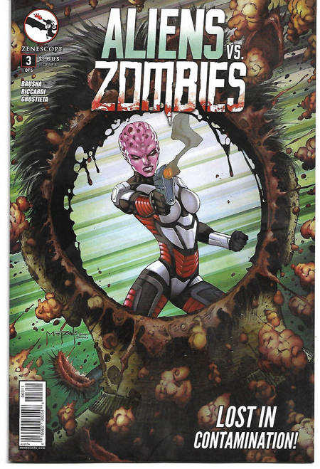 ALIENS VS ZOMBIES #3 (OF 5) A CVR METCALF (ZENESCOPE 2015)