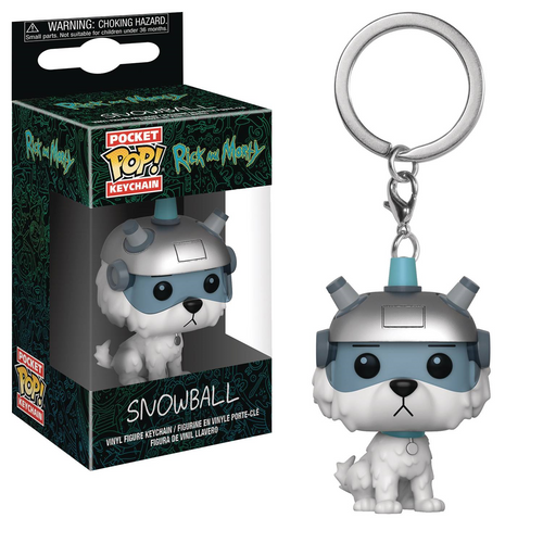 POCKET POP RICK & MORTY  SNOWBALL FIG KEYCHAIN