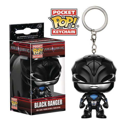POCKET POP POWER RANGERS MOVIE BLACK RANGER FIG KEYCHAIN