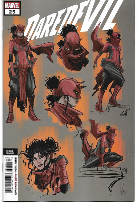 DAREDEVIL (2019) #25 2ND PTG RATIO DESIGN VAR (MARVEL 2021)