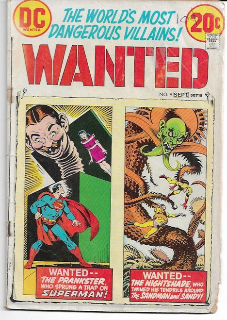 WANTED THE WORLDS MOST DANGEROUS VILLAINS #9 (DC 1973)