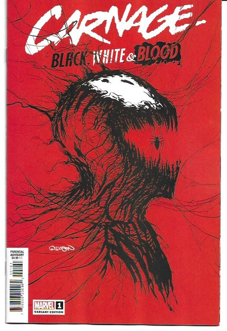 CARNAGE BLACK WHITE AND BLOOD #1 (OF 4) GLEASON WEBHEAD VAR (MARVEL 2021)