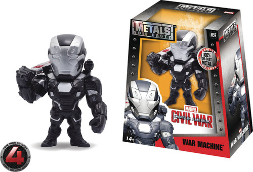 METALS MARVEL CIVIL WAR WAR MACHINE 4IN DIE-CAST FIG