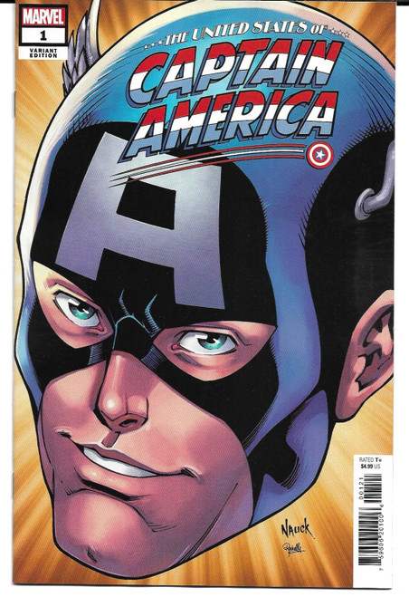 UNITED STATES CAPTAIN AMERICA #1 HEADSHOT VAR (MARVEL 2021) "NEW"