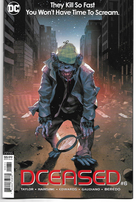 DCEASED #6 (OF 6) CARD STOCK HORROR VAR ED (DC COMICS 2019)