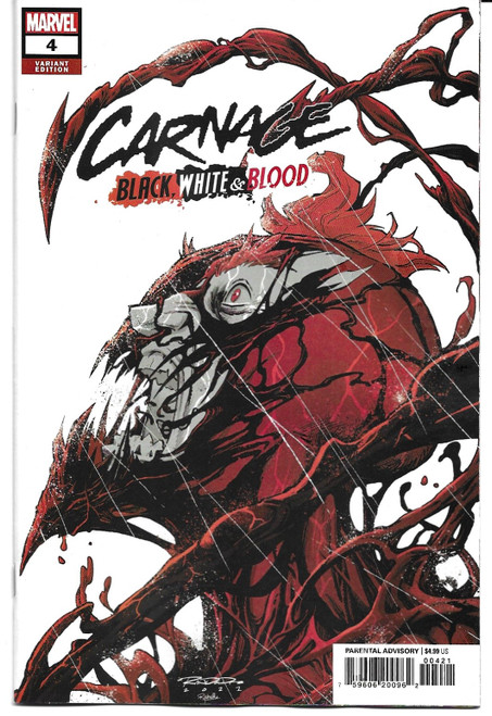 CARNAGE BLACK WHITE AND BLOOD #4 RANDOLPH VAR (OF 4) (MARVEL 2021) "NEW UNREAD"