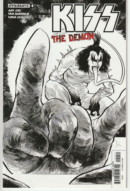 KISS DEMON #4 (OF 4) CVR E 10 COPY STRAHM B&W (DYNAMITE 2017) "NEW UNREAD"