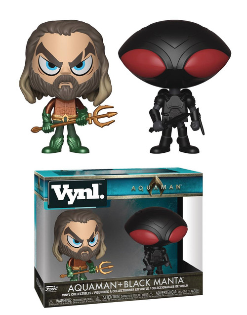 VYNL DC AQUAMAN MOVIE AQUAMAN & BLACK MANTA VIN FIG 2PK