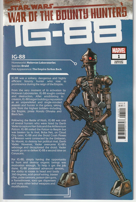 STAR WARS WAR BOUNTY HUNTERS IG-88 #1 FRENZ HANDBOOK VAR (MARVEL 2021) "NEW UNREAD"