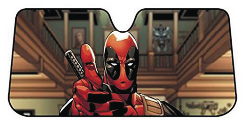 DEADPOOL THUMBS UP ACCORDION AUTO SUNSHADE