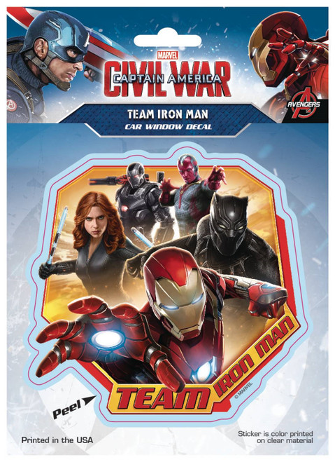 CAPTAIN AMERICA CIVIL WAR TEAM IRON MAN DECAL