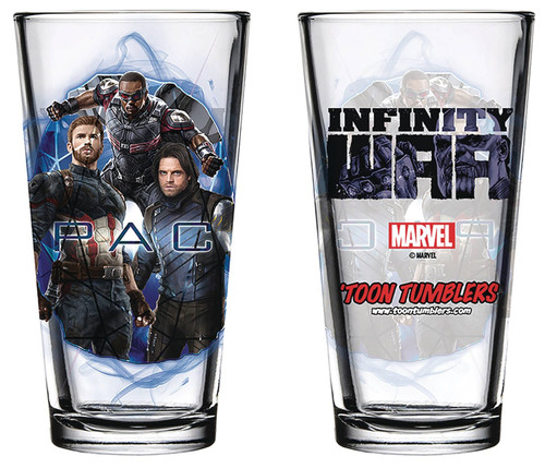 AVENGERS IW CAPT AMERICA WINTER SOLDIER FALCON PINT GLASS