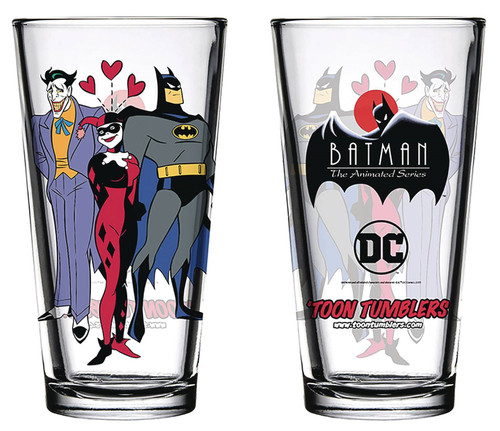 BATMAN ANIMATED SERIES MAD LOVE PINT GLASS