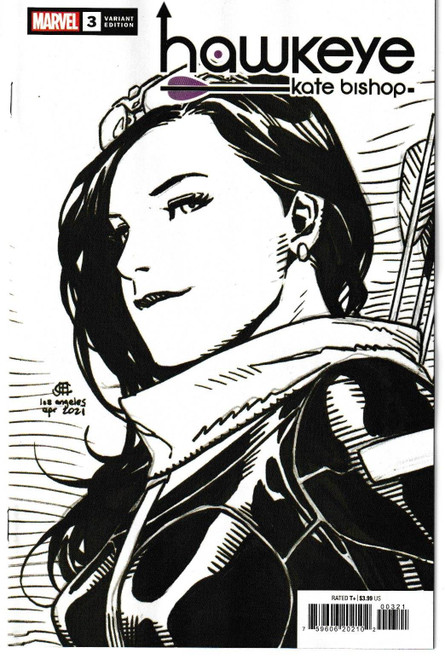 HAWKEYE KATE BISHOP #3 (OF 5) HEADSHOT SKETCH VAR (MARVEL 2022) "NEW UNREAD"