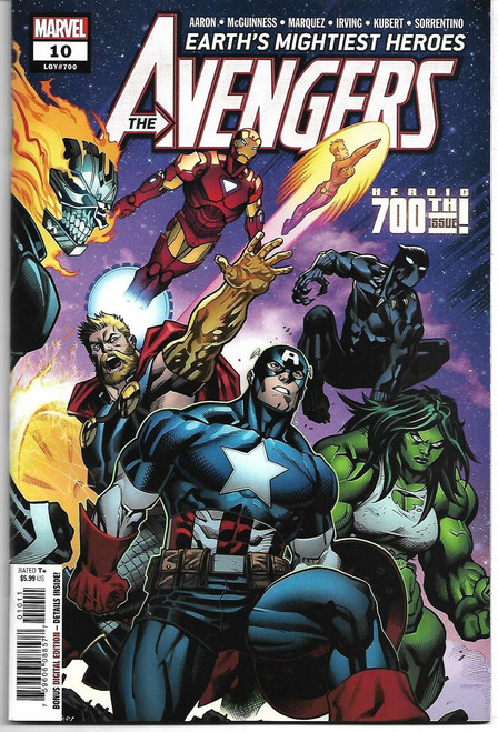 AVENGERS (2018) #10 MCGUINNESS VAR (MARVEL 2018) "NEW UNREAD"