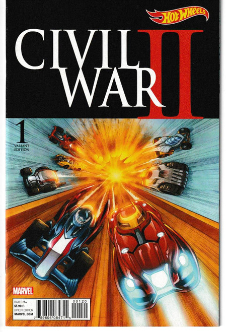 CIVIL WAR II #1 (OF 8) HOT WHEELS VAR (MARVEL 2016) "NEW UNREAD"