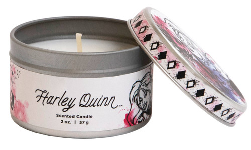 DC HEROES HARLEY QUINN 5.6OZ SCENTED CANDLE TIN