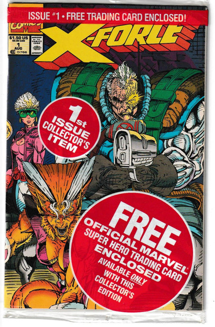 X-FORCE #001 (MARVEL 1991) CABLE CARD