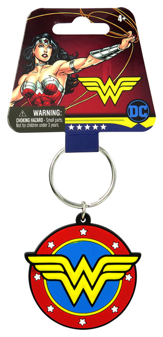 DC COMICS WONDER WOMAN LOGO SOFT TOUCH PVC KEYRING