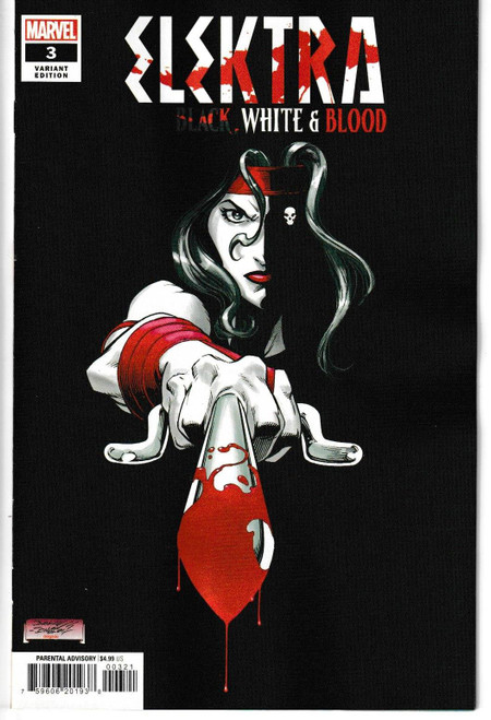 ELEKTRA BLACK WHITE BLOOD #3 (OF 4) BAGLEY VAR (MARVEL 2022) "NEW UNREAD"