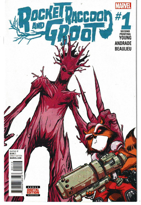 ROCKET RACCOON AND GROOT #1 YOUNG 2ND PRINT VAR (MARVEL 2016)
