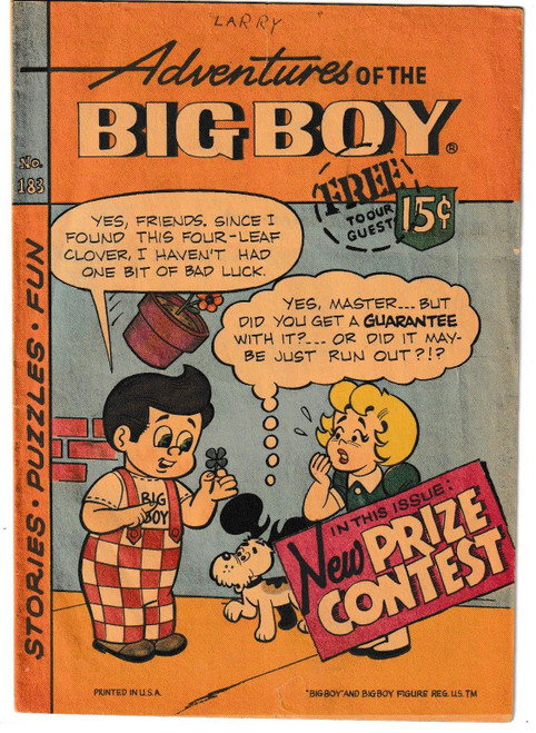 ADVENTURES OF THE BIG BOY #183 (WEBS ADV 1971)