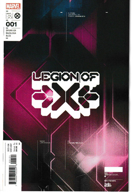 LEGION OF X #01 MULLER DESIGN VAR (MARVEL 2022) "NEW UNREAD"