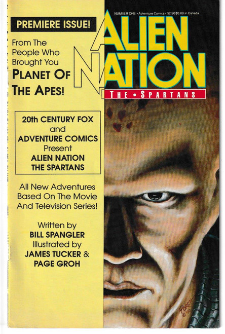ALIEN NATION THE SPARTANS #1 YELLOW OVERLAY COVER (ADVENTURE 1990)