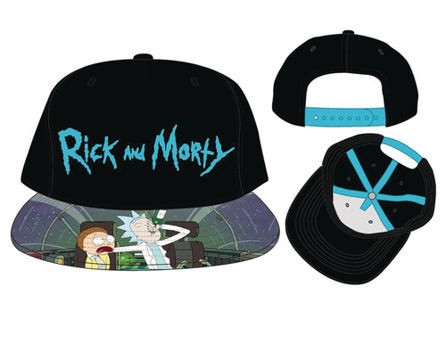 RICK AND MORTY SNAP BACK HAT W/ SUBLIMATED BILL