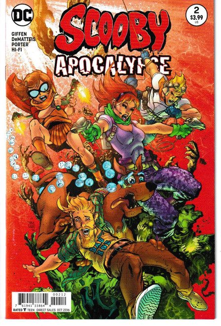 SCOOBY APOCALYPSE #02 SECOND PRINT (DC 2016) CREASED BACK COVER