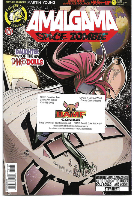 AMALGAMA SPACE ZOMBIE #1 CVR D MACCAGNI RISQUE (ACTION LAB  2019)