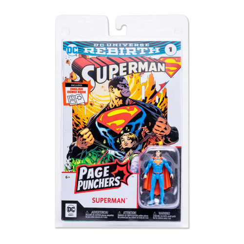 DC DIRECT WV1 SUPERMAN REBIRTH 3IN AF W/COMIC