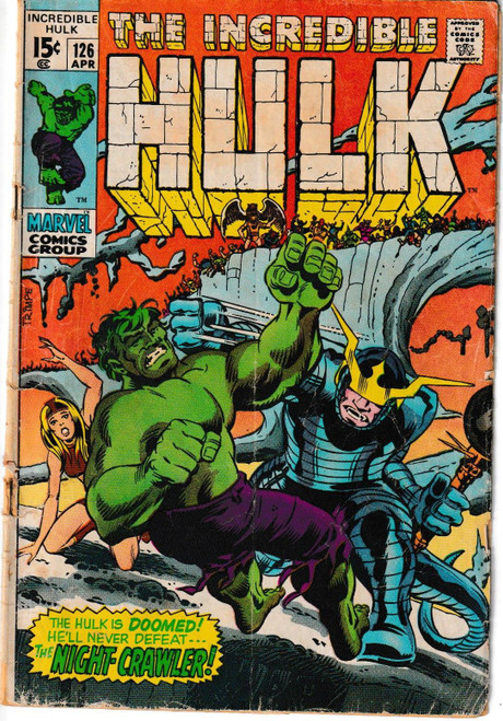 INCREDIBLE HULK #126 (MARVEL 1970) INCOMPLETE