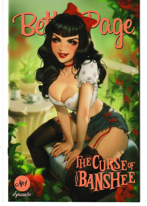 BETTIE PAGE & CURSE OF THE BANSHEE #1 PREMIUM LI FOC VAR (DYNAMITE 2021) "NEW UNREAD"