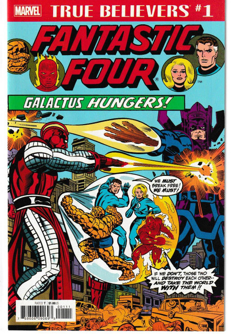 TRUE BELIEVERS FANTASTIC FOUR GALACTUS HUNGERS #1 "NEW UNREAD"