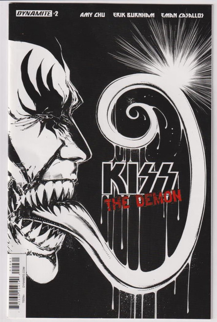 KISS DEMON #2 (OF 4) Tom Mandrake 1:15 Black & White Cover (DYNAMITE 2017)