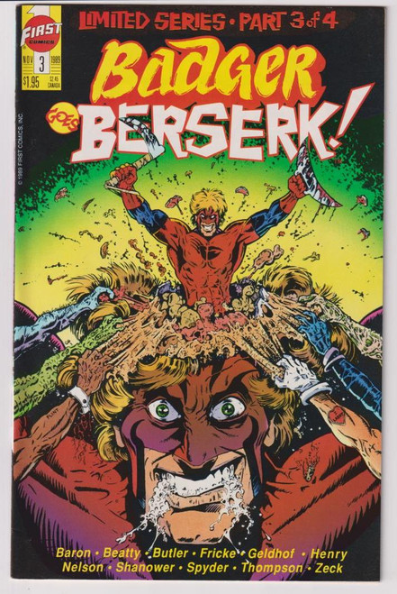 BADGER GOES BERSERK #3 (FIRST 1989)