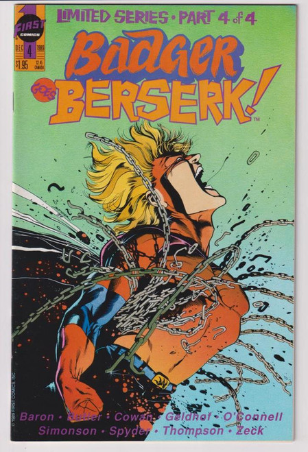 BADGER GOES BERSERK #4 (FIRST 1989)