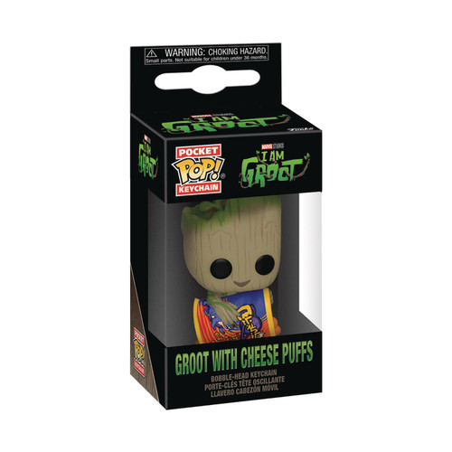 POCKET POP I AM GROOT W/ CHEESE PUFFS KEYCHAIN