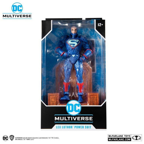 DC MULTIVERSE LEX LUTHER POWERSUIT BLUE 7IN SCALE AF