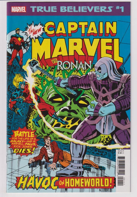 TRUE BELIEVERS CAPTAIN MARVEL VS RONAN #1 (MARVEL 2019) "NEW UNREAD"